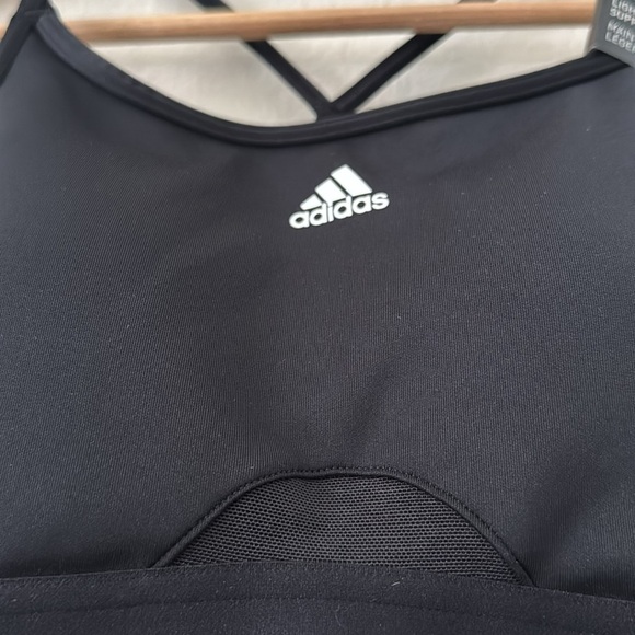 NWT adidas Black Aeroreact Training Light Sup Padded Sports Bra Yoga Small A-C - Picture 4 of 11